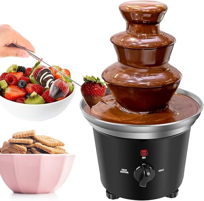 Plastic 3-Tier Chocolate and Cheese Fountain for Events