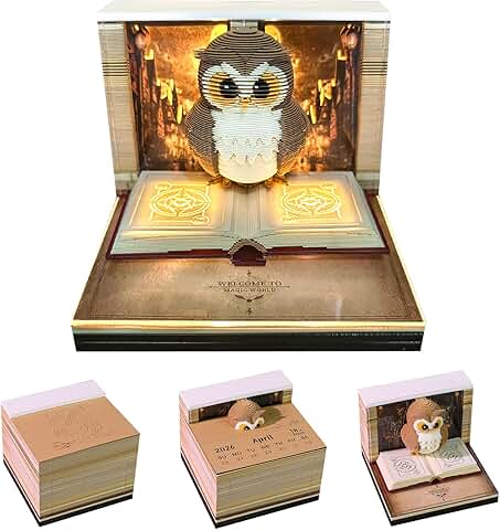 3D 2026 Calendar with Memo Pad and Notepad