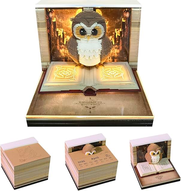 3D 2026 Calendar with Memo Pad and Notepad