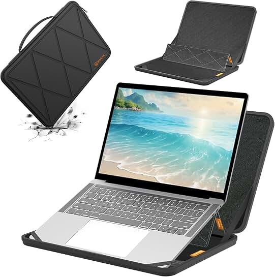 Hard EVA Sleeve Case with Stand for 17.3-inch Laptops