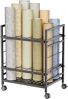 Blueprint Storage Rack with Wheels and 12 Slots