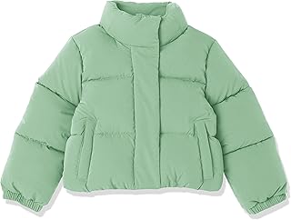 Girl's Cropped Full-Zip Puffer Jacket