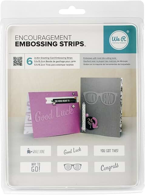 Encouragement Embossing Strips Set, 6 Pieces