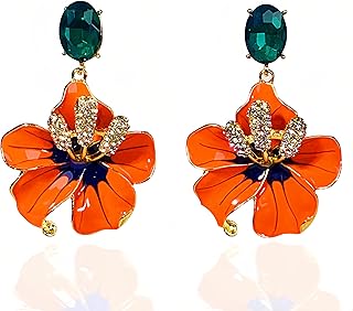 Colorful Round Bead Baroque Earrings for Women