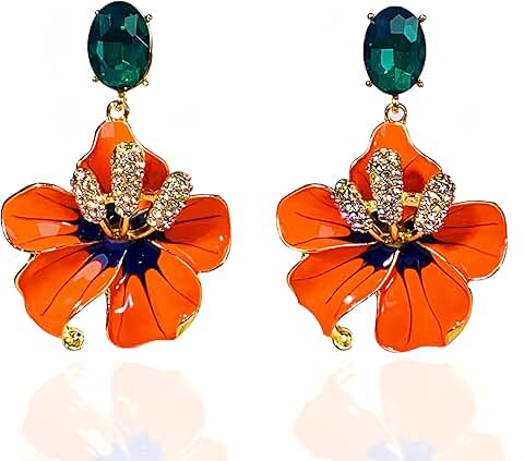 Colorful Round Bead Baroque Earrings for Women