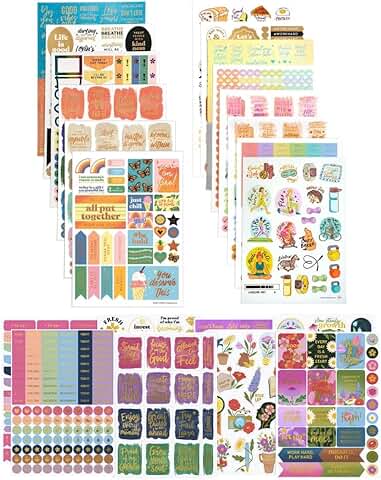 Motivational Sticker Sheets Bundle for Vision Boards and Journals