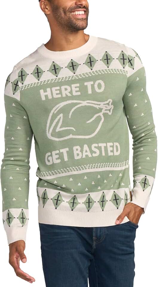 Colorful and Funny Men's Thanksgiving Sweaters
