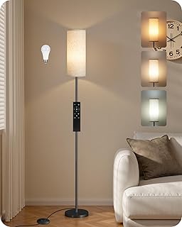 Dimmable Tall Floor Lamp with Remote and Foot Switch