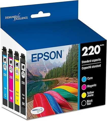 Black and color ink cartridge set for printers
