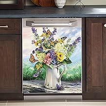 Spring Butterfly Magnet Cover for Dishwasher and Fridge