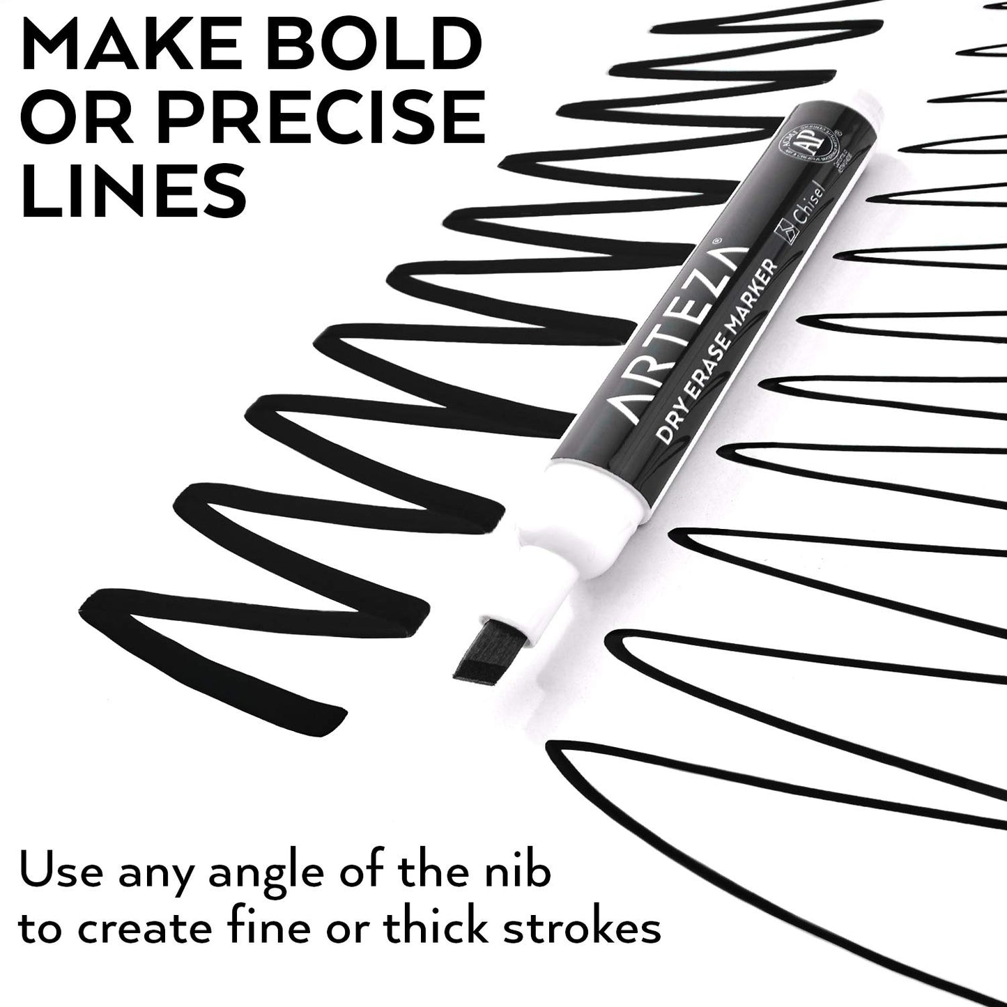 Bulk Pack of 52 Black Dry Erase Markers