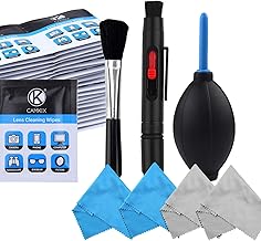 Complete Camera Lens Cleaning Kit with Blower, Brush, Pen, Tissues, and Cloths