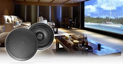 Pair of 6.5-inch in-ceiling home theater speakers