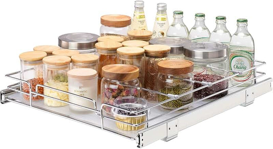 Four-tier stackable plastic storage bins with lids and wheels