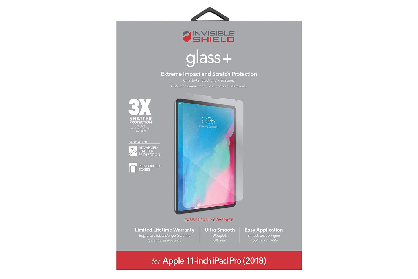 ZAGG InvisibleShield Glass Plus - Tempered Glass Screen Protector Made for The Apple iPad Pro 11 Inch - Clear