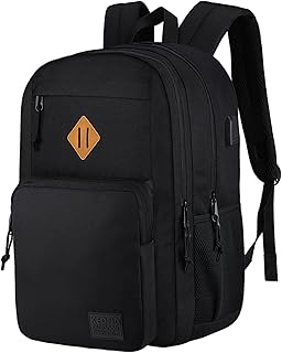 Travel backpack with USB port and water resistance