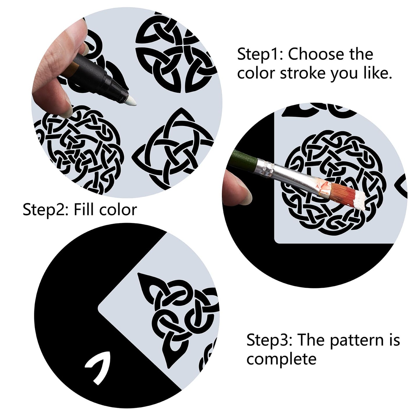 11.8 Inch Celtic Knot Plastic Drawing Stencil