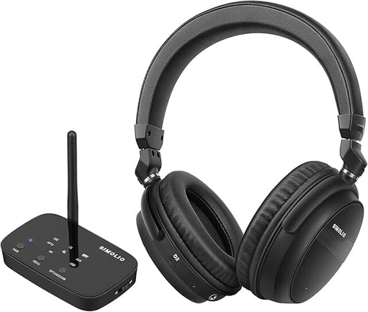 Wireless TV Headphones with EQ, Low Latency, and Long Battery