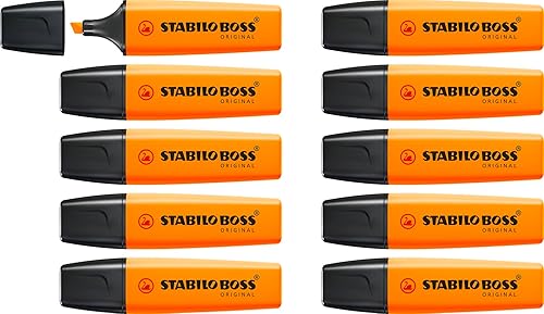 Orange Highlighter Pack of 10