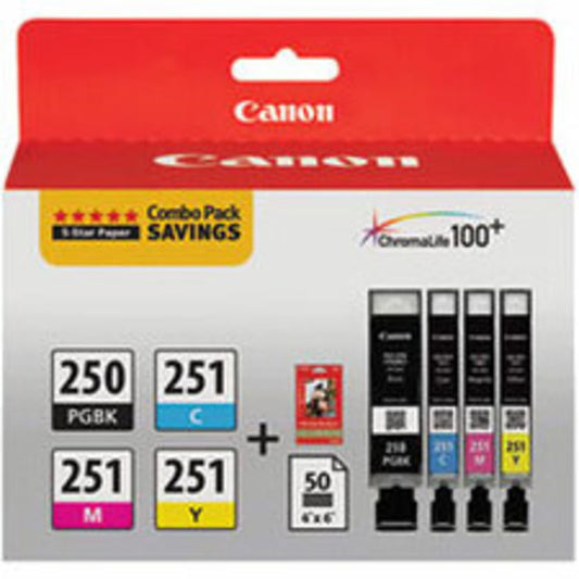 Black and color ink cartridges with paper pack