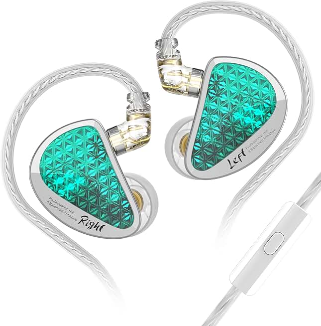 Wired Earbuds with 16BA Drivers, HiFi Bass, Detachable Cable