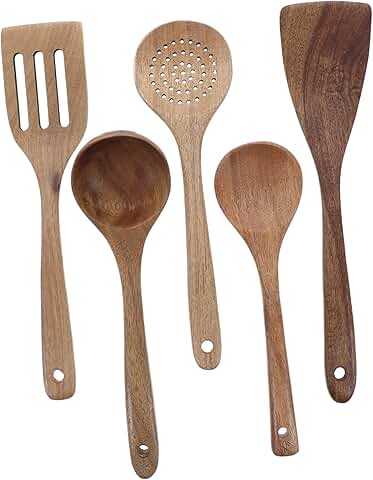 Wooden Cooking Utensil Set for Kitchen Use