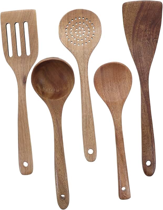 Wooden Cooking Utensil Set for Kitchen Use
