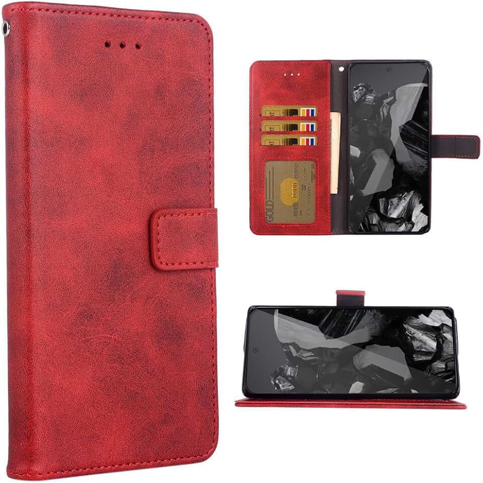Leather flip wallet case for Pixel 9 Pro XL