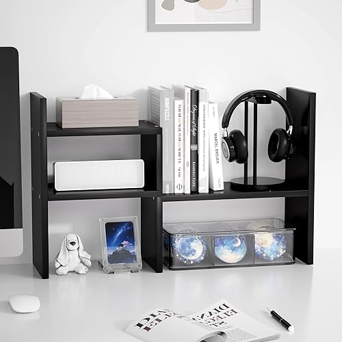 Adjustable Wooden Desktop Organizer and Display Shelf