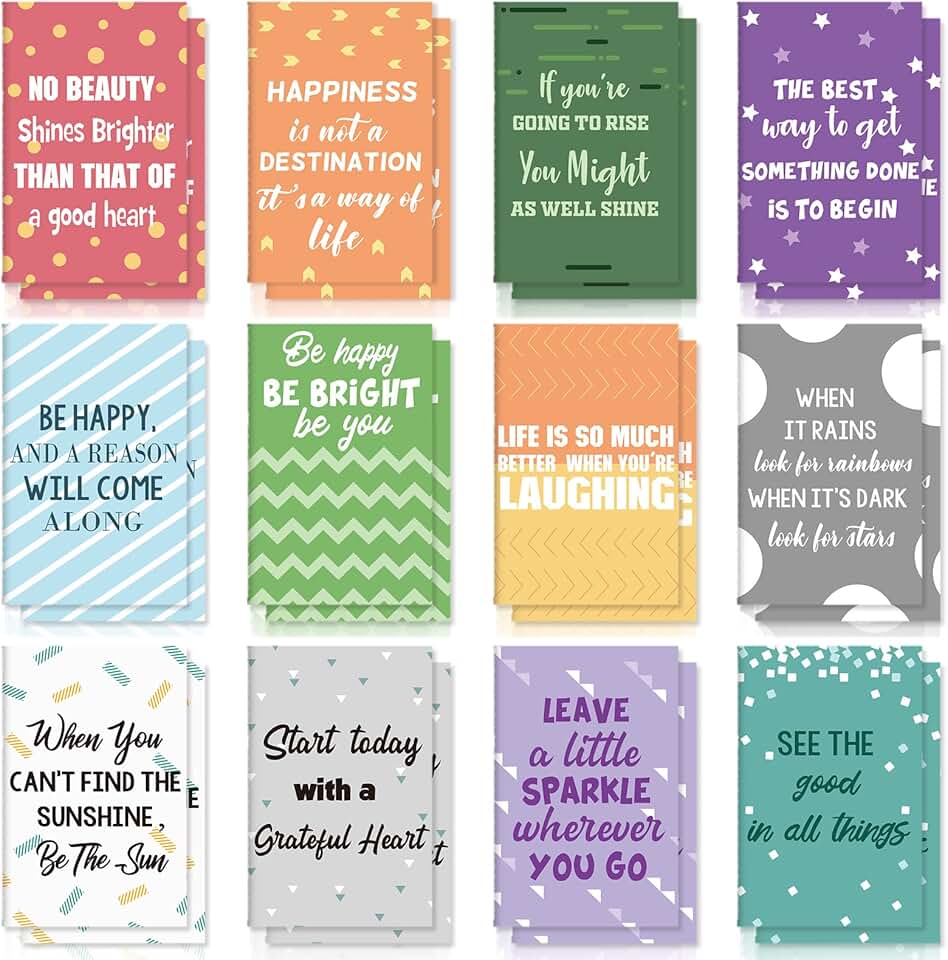 Set of 24 colorful mini notebooks for gifts and notes