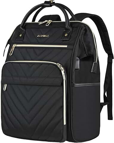17-Inch Waterproof Laptop Backpack with USB and RFID Pockets