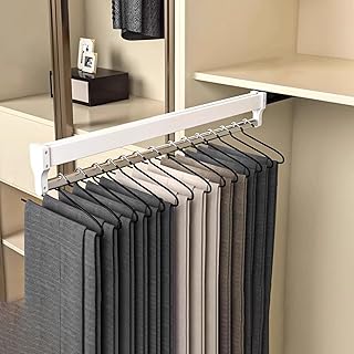 Pull-Out Closet Clothing Rail for Wardrobe Organization