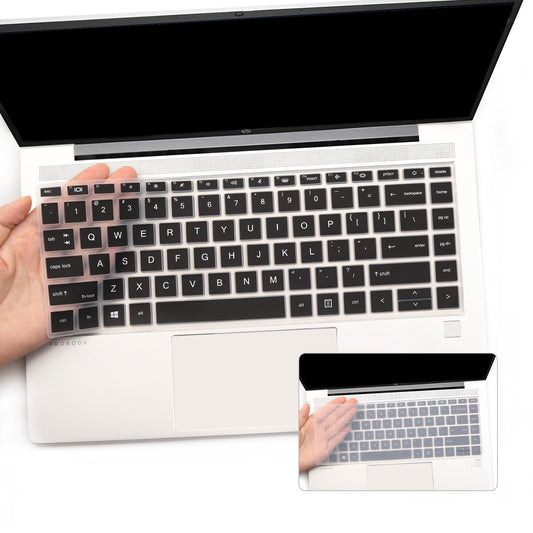 Two Black and Clear Keyboard Covers for 14-Inch HP Probook