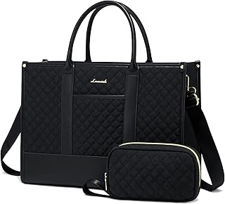 Waterproof 15.6-inch Laptop Tote with Clutch for Women