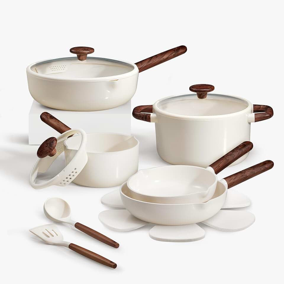 14-Piece Nonstick Ceramic Cookware Set