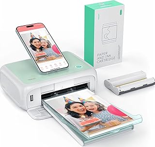 Portable photo printer with 54 sheets and Wi-Fi