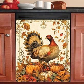 Thanksgiving Harvest Fall Dishwasher Magnet Cover