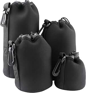 Set of 4 Soft Plush Camera Lens Pouches
