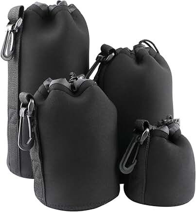 Set of 4 Soft Plush Camera Lens Pouches
