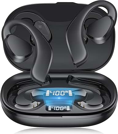 Open Ear True Wireless Headphones with Mic and 60H Playtime