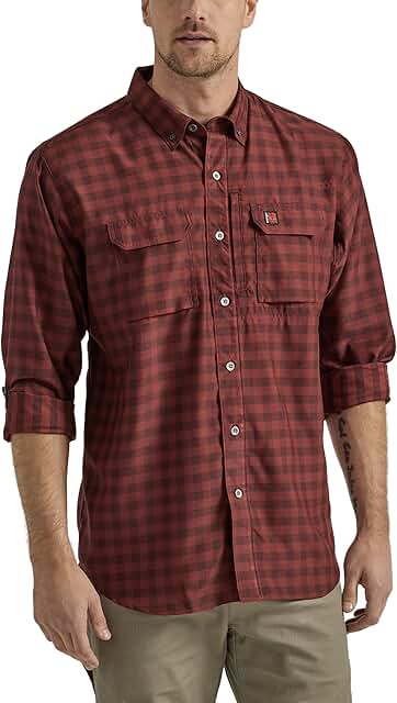 Men's Long-Sleeve Technical Button-Down Shirt