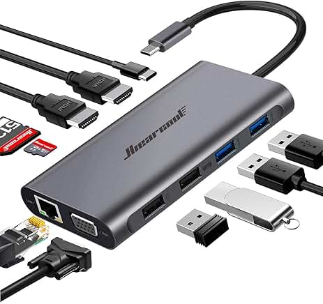 11-in-1 USB-C Laptop Docking Station with Triple Display