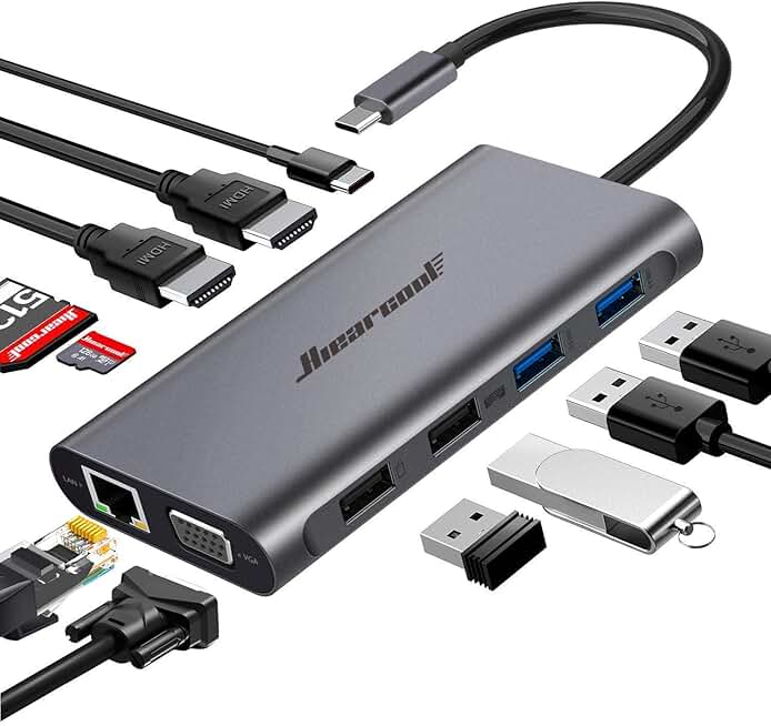 11-in-1 USB-C Laptop Docking Station with Triple Display