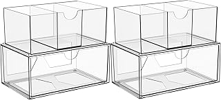 Large Stackable Storage Drawers with Dividers