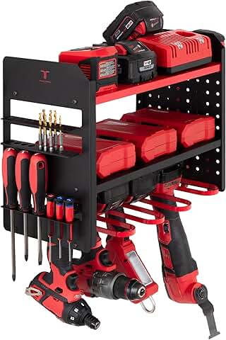 Heavy Duty 4-Layer Metal Tool Organizer Wall Mount