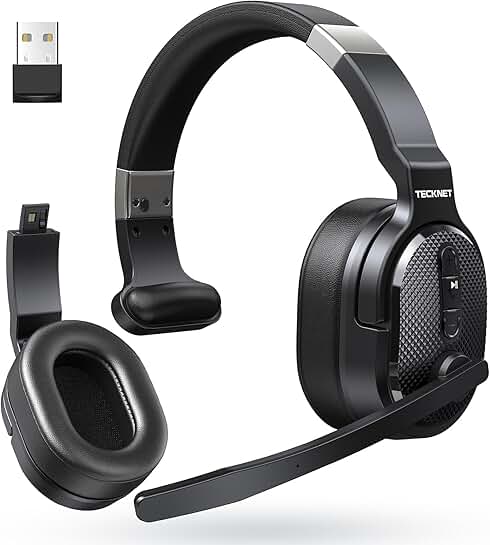 Wireless Bluetooth Headset with Mic and Noise Cancellation