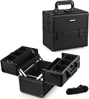 Portable Aluminum Makeup Storage Box with Locks