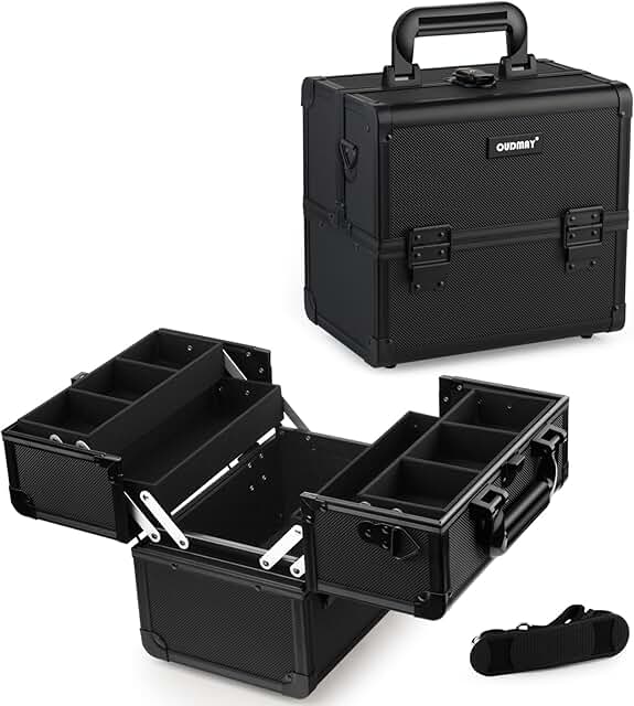 Portable Aluminum Makeup Storage Box with Locks