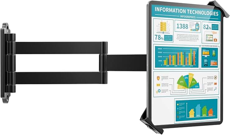 Tablet Wall Mount with 360° Rotation and Lock