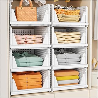 Five Foldable Closet Storage Baskets